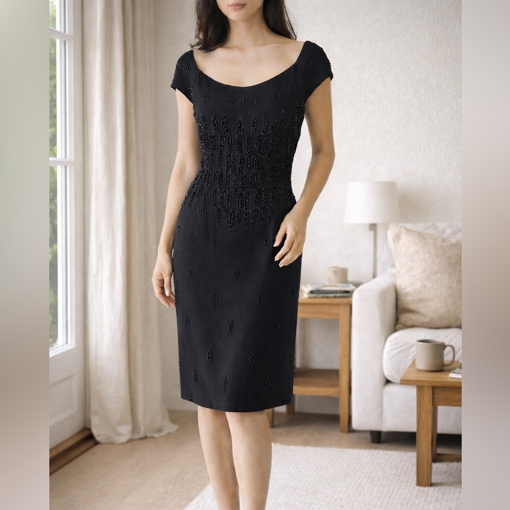 Vintage Mimi Zena Black Beaded Cocktail Dress – San Francisco Label